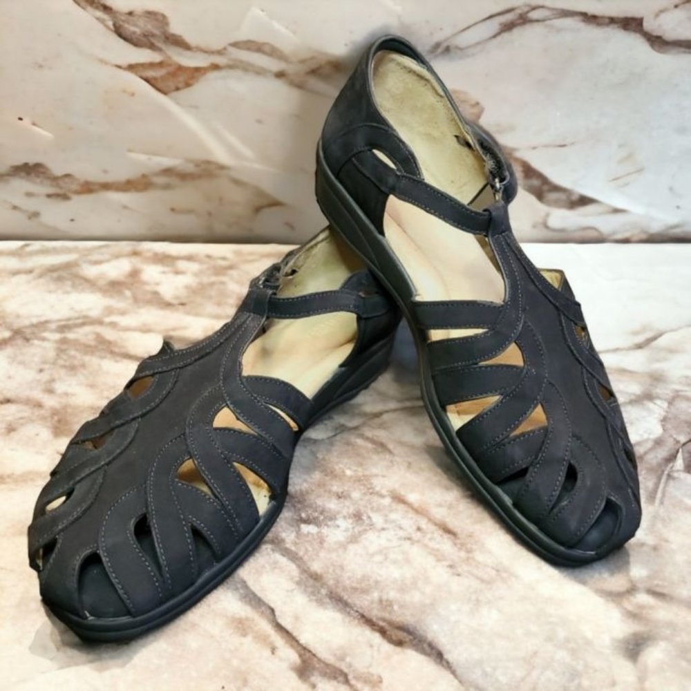 BeautiFeel Leather Comfort Adjustable Sandals - Size 41 (Women's 9.5)